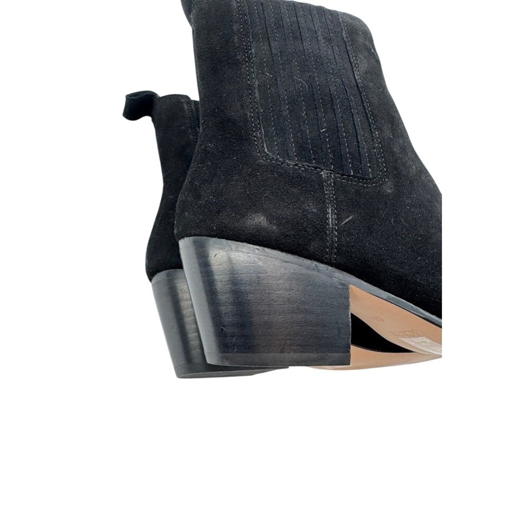 J.Crew Piper Black Suede Pointed Toe Chelsea Ankle Booties Pull On Boots 6.5 - Picture 11 of 11